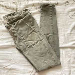 Green Cargo Like Jeggings